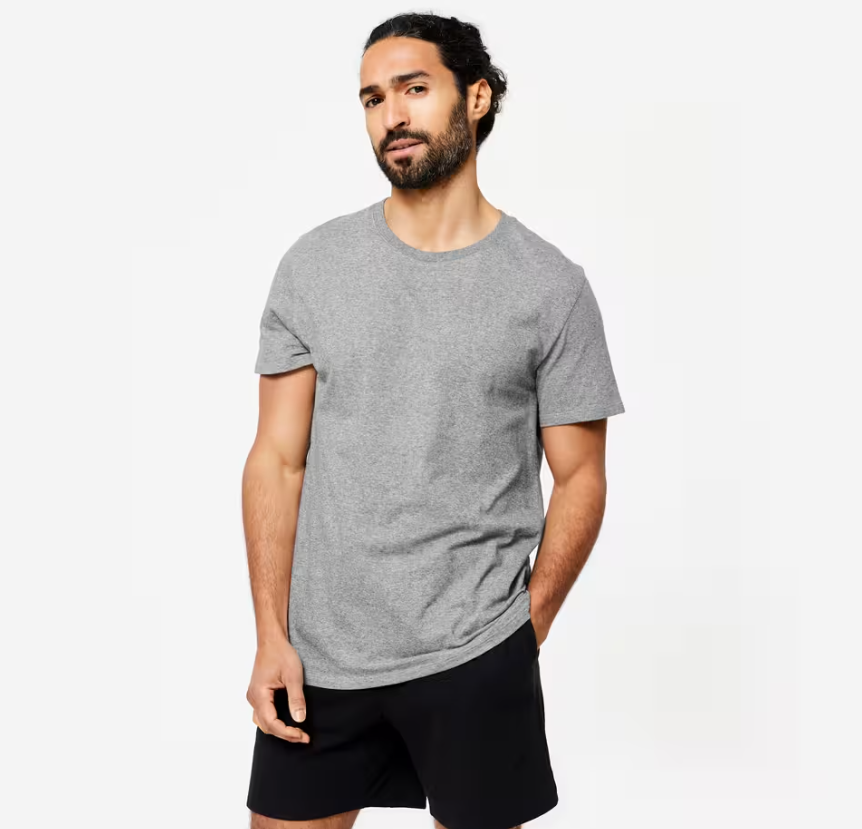decathlon t-shirt gris homme