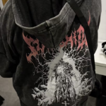 Sweat Zippé Gothique Délavé