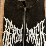 Sweat Zippé Gothique Délavé